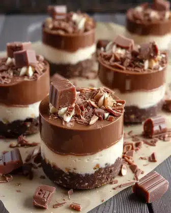 Decadent Mini Kinder Bueno Cheesecakes