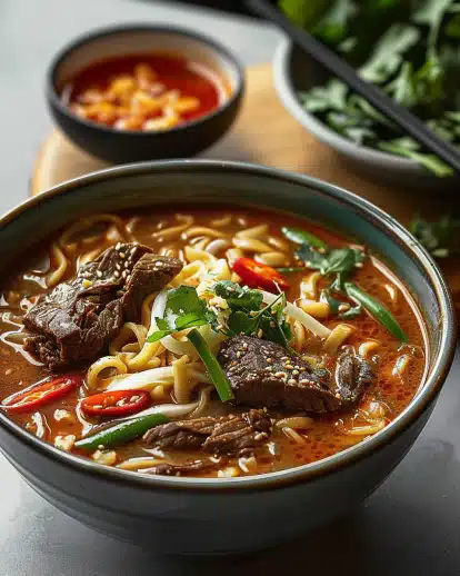 Delicious Satay Beef Noodle Soup Recipe