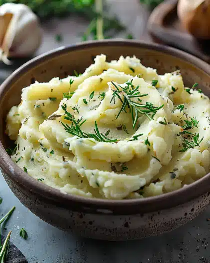 Herb and Garlic Mashed Potatoes recipe