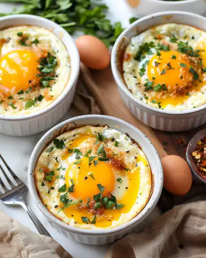 High Protein Baked Egg Bowls