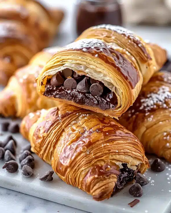 Homemade Chocolate Croissants