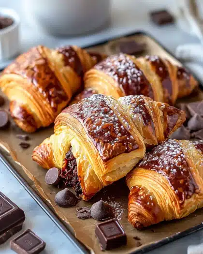 Homemade Chocolate Croissants