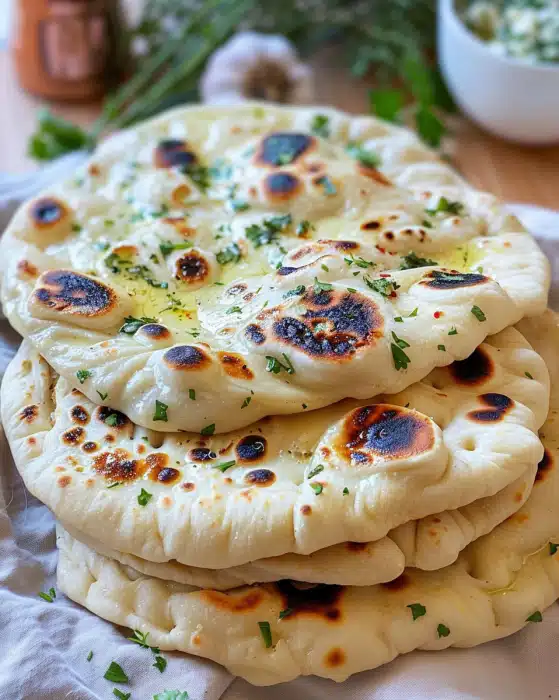 Homemade Garlic Naan
