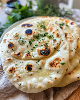 Homemade Garlic Naan