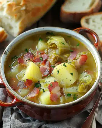 Irish Bacon, Cabbage, and Potato Soup