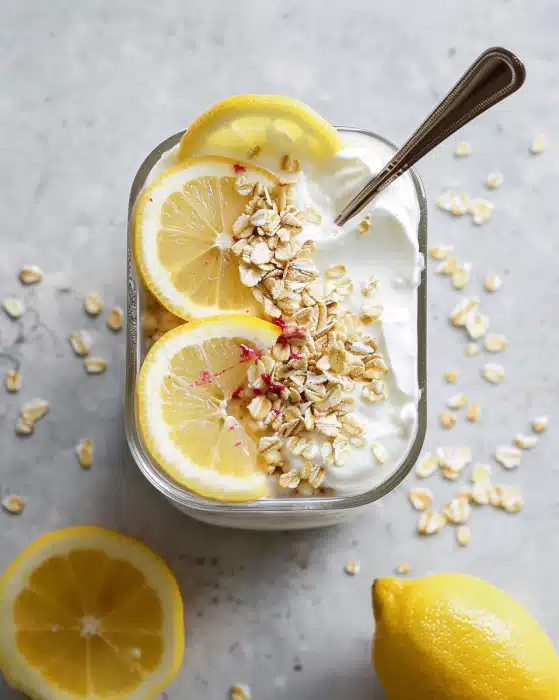 Lemon Cheesecake Overnight Oats
