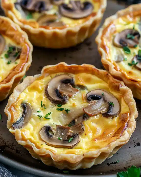 Low Calorie Mini Mushroom Quiche