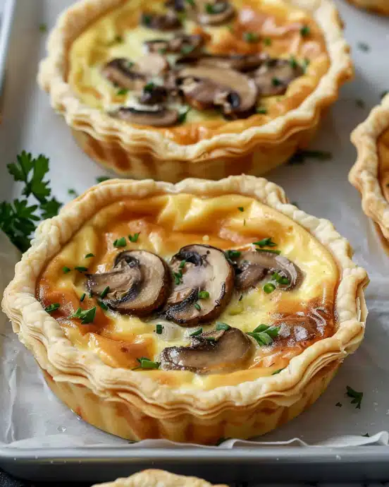 Low Calorie Mini Mushroom Quiche