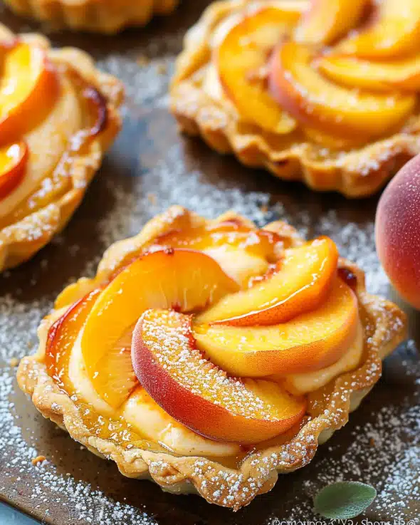 Mini Peach and Cream Cheese Tarts