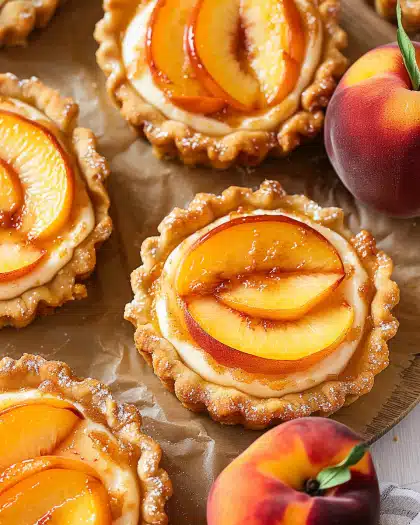Mini Peach and Cream Cheese Tarts