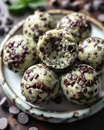 Mint Chocolate Chip Protein Balls