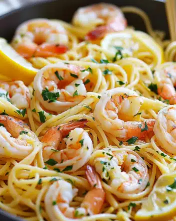 Minute Lemon Garlic Shrimp Pasta Quick and Tasty Meal