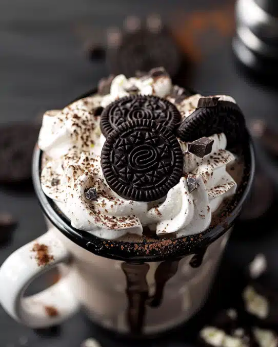 Oreo Hot Chocolate (Dunkin Donuts Copycat)