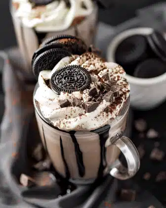 Oreo Hot Chocolate (Dunkin Donuts Copycat)