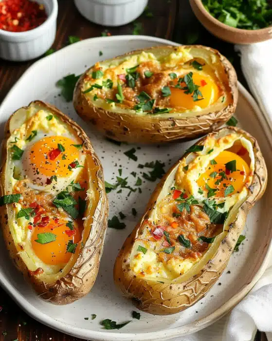Paleo Whole30 Potato Egg Boats