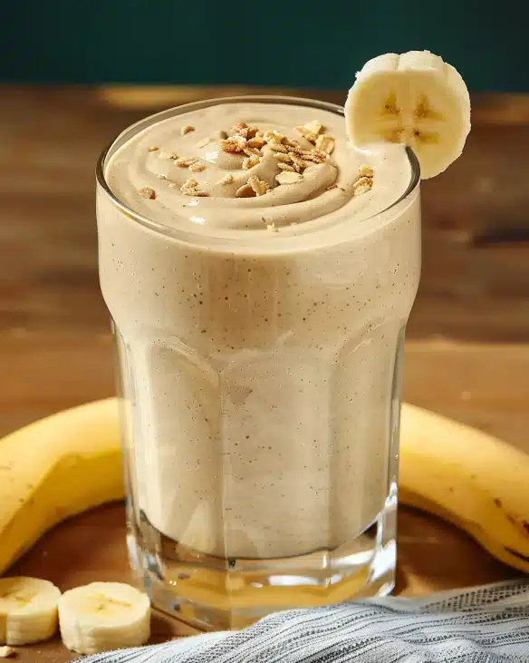 Peanut Butter–Banana Flaxseed Smoothie