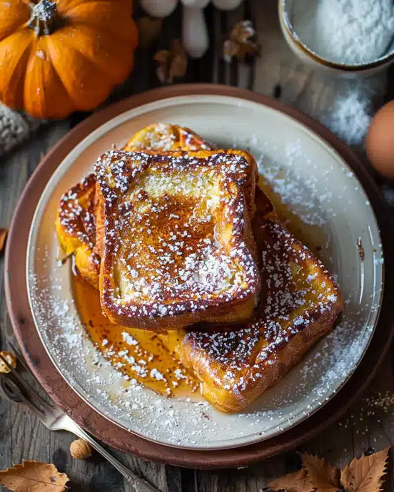 Pumpkin French Toast Breakfast