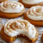 Pumpkin Sugar Cookies with Cream Cheese Frosting