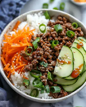 Quick & Easy Korean Ground Beef Bowl - Better Than Takeout