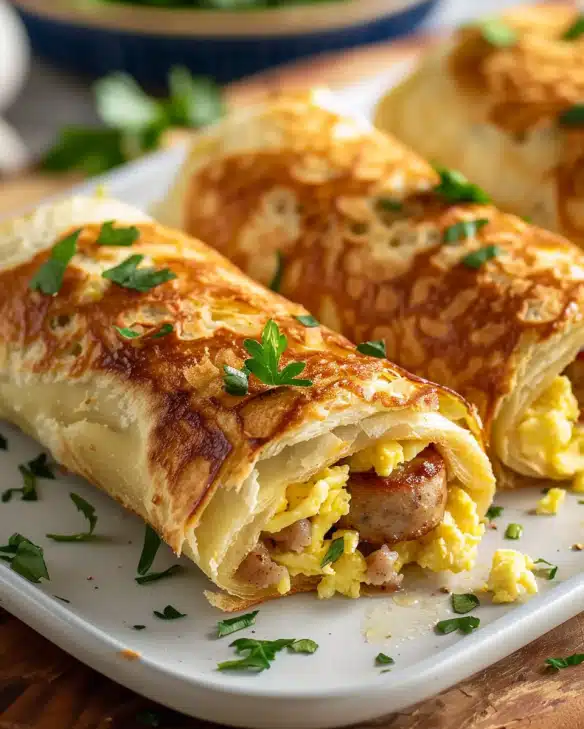 Sausage Egg Breakfast Roll-Ups - Quick & Easy Morning Treat