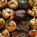 Savory Steak Bites and Shrimp in Garlic Butter Soy Glaze Recipe
