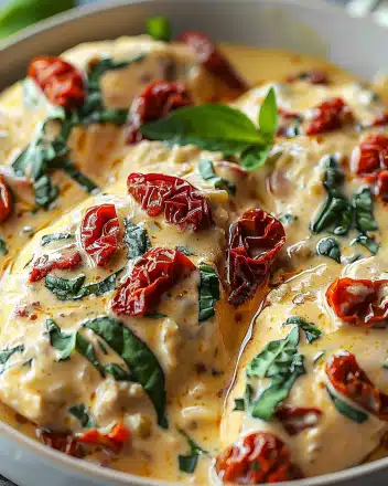Slow Cooker Creamy Sun-Dried Tomato Chicken Delight