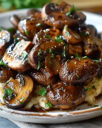 Steakhouse Garlic Butter Mushrooms