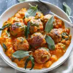 Turkey Meatballs in Pumpkin Sage Sauce