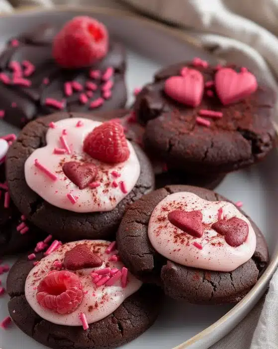 Valentine Ganache Cookies