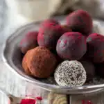Valentine’s amaretto truffles