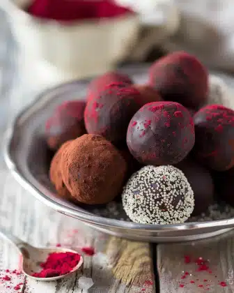 Valentine’s amaretto truffles