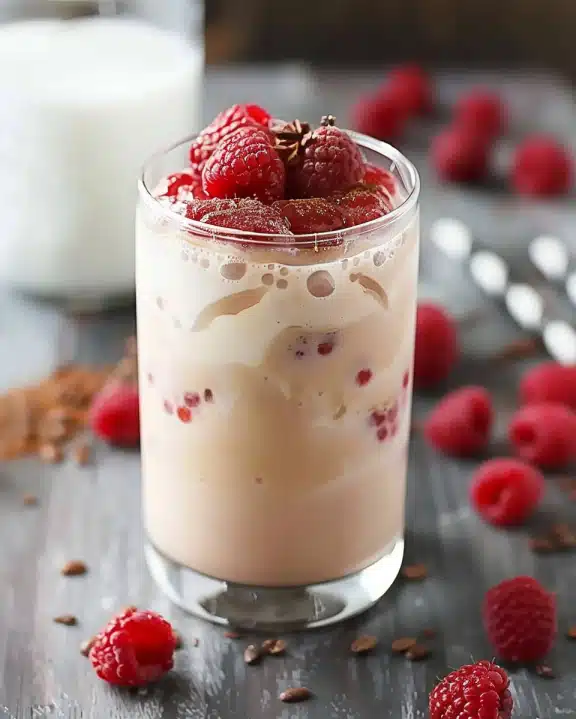 Vanilla Raspberry Iced Latte A Refreshing Drink