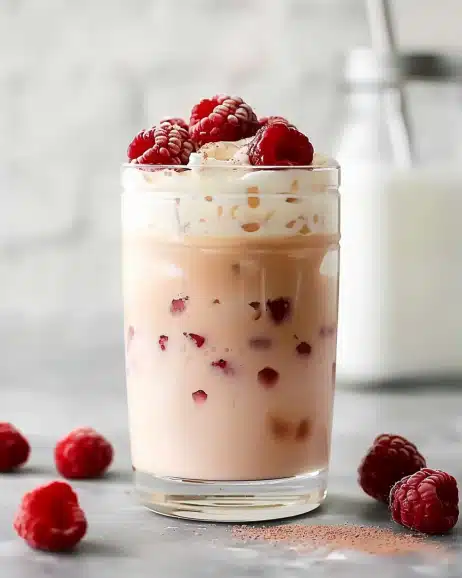 Vanilla Raspberry Iced Latte A Refreshing Drink