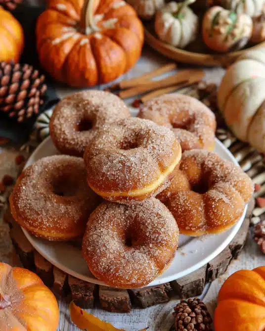Vegan Pumpkin Spice Doughnuts