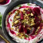 Whipped Feta with Beets, Pistachios & Honey