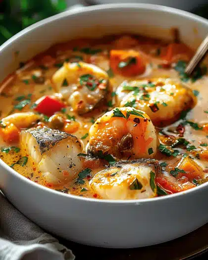 Zesty Cajun Fish Soup