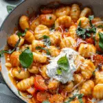 30 Minute Creamy Tomato Gnocchi with Burrata
