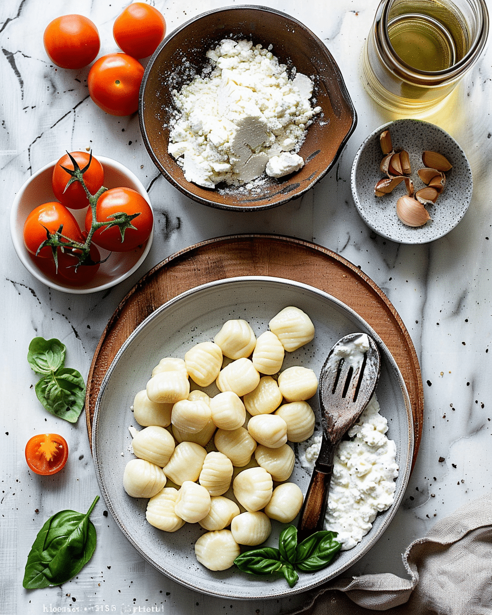 30 Minute Creamy Tomato Gnocchi with Burrata