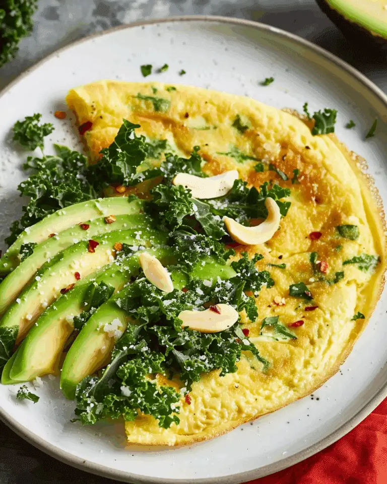 Avocado & Kale Omelet