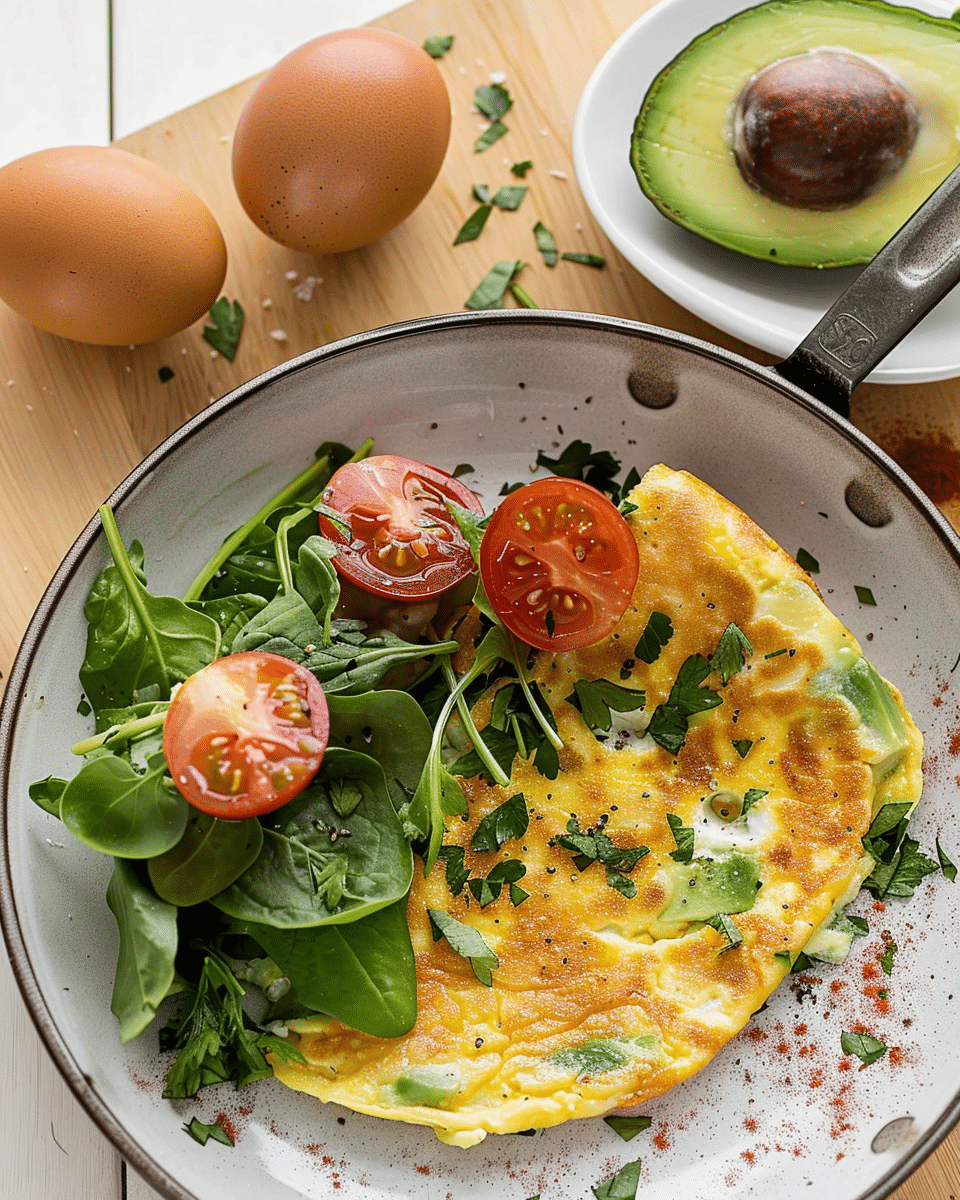 Avocado & Kale Omelet