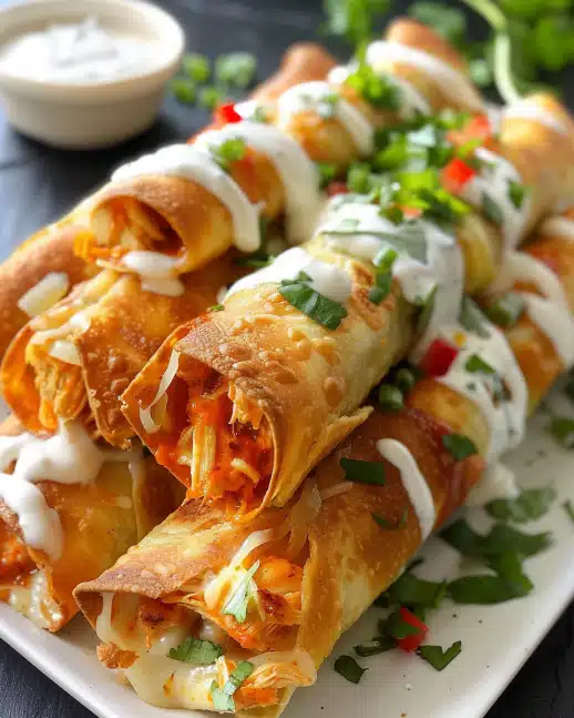 Buffalo Ranch Chicken Taquitos