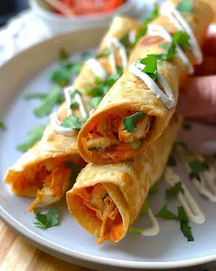 Buffalo Ranch Chicken Taquitos