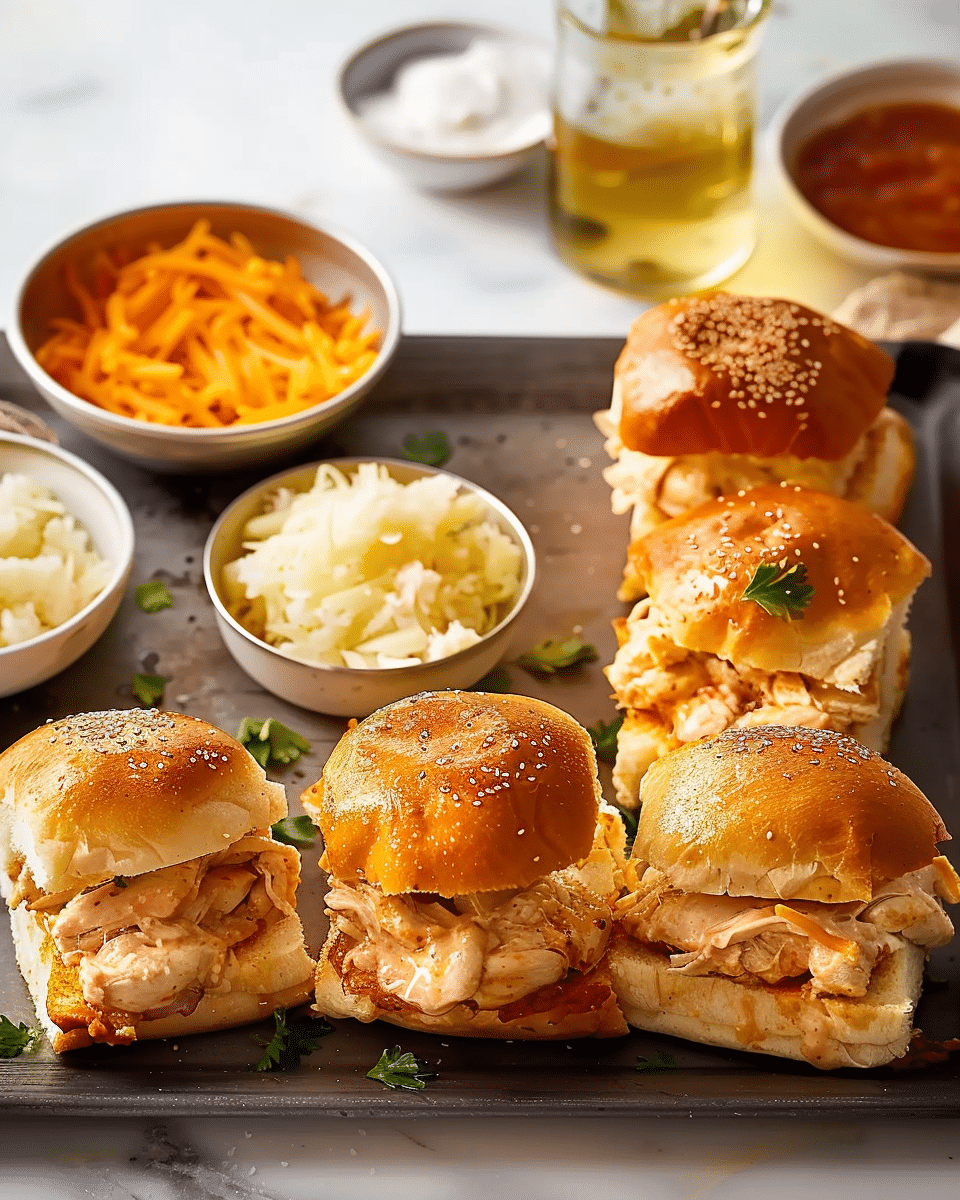 Cheesy Chicken Sliders