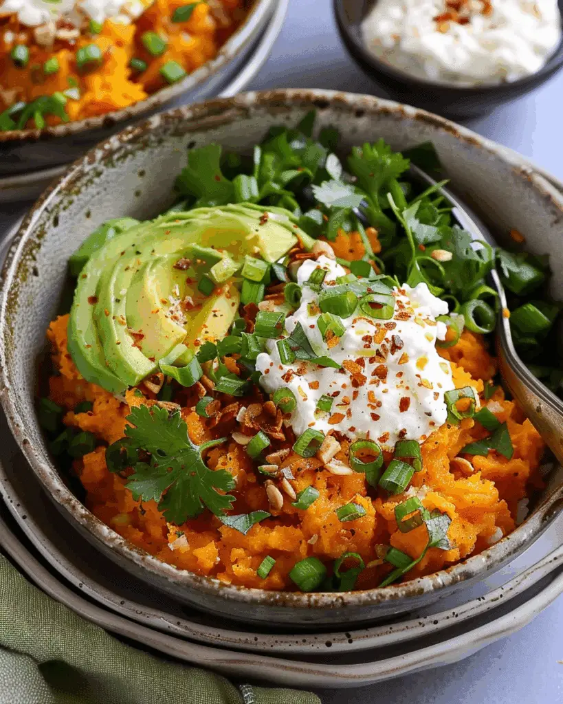 Cottage Cheese Sweet Potato Bowls