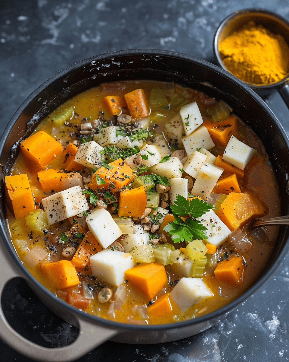 Cozy Up with Flavorful Sweet Potato Vegetable Soup Recipe
