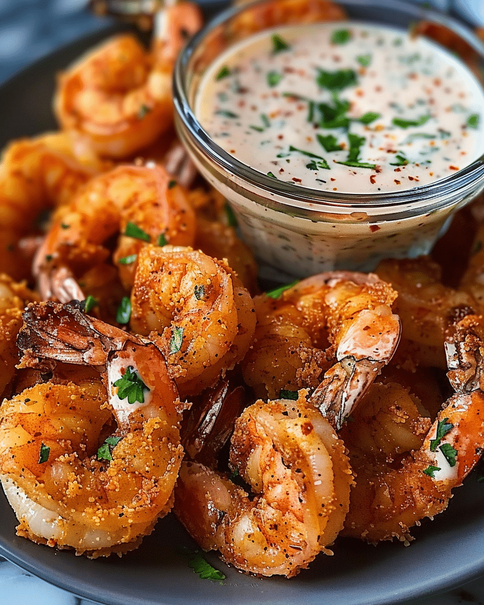 Crispy Cajun Shrimp with Special Dipping Sauce - Spicy, Crunchy, Cozy