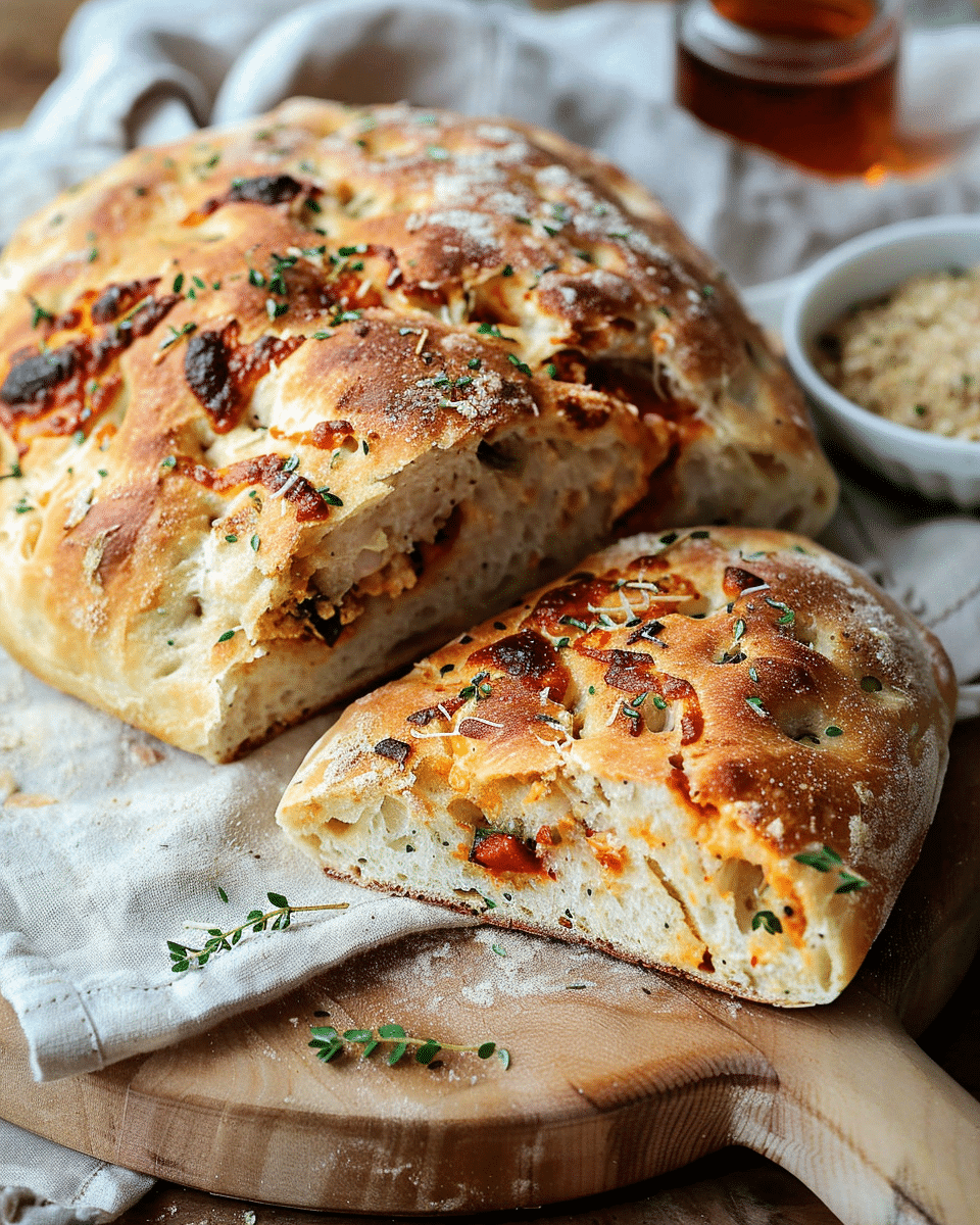 Crusty No-Knead Pizza Bread