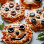 DIY Mini Halloween Pizzas
