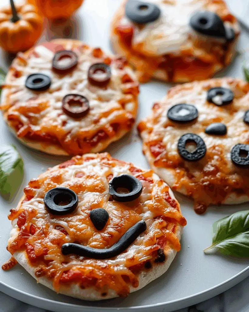 DIY Mini Halloween Pizzas
