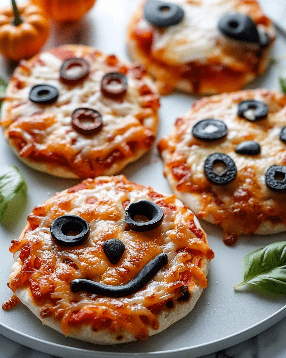 DIY Mini Halloween Pizzas